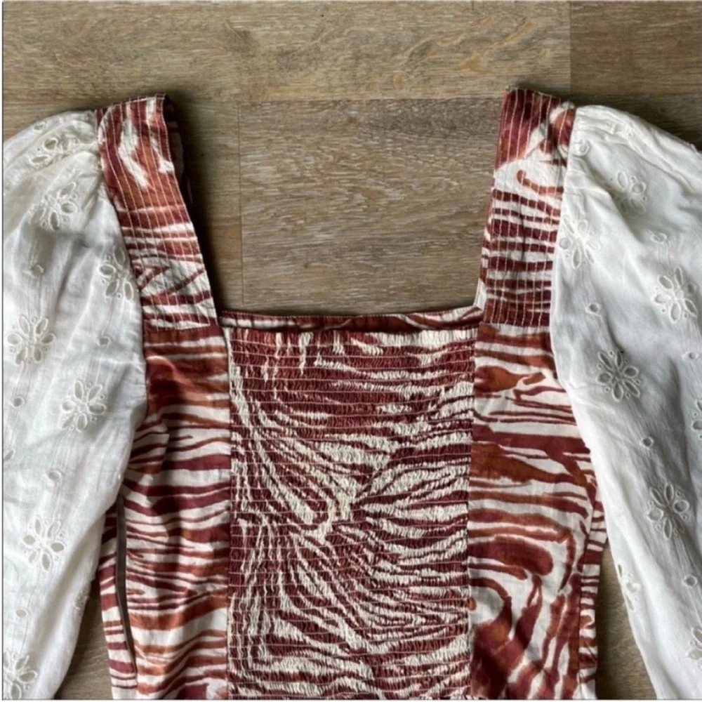 Love the Label Smocked Puff-Sleeve Blouse